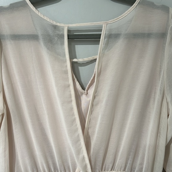 Paper Crane Sheer Lined Bell Sleeve Tunic Dress Xl - Picture 10 of 10